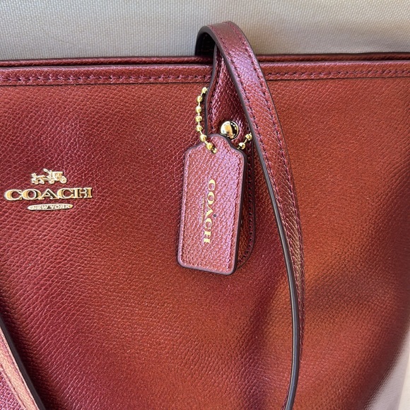 Coach Bags Very Vibrant Burgundy Coach Tote Poshmark